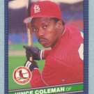 1986 Donruss # 181 Vince Coleman UER RC Cardinals Rookie