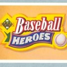 1991 UD Baseball Heroes Nolan Ryan Header SP HOF