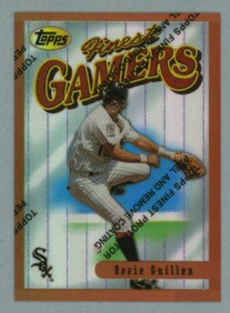 1996 Finest Refractors # B80 OZZIE GUILLEN White Sox