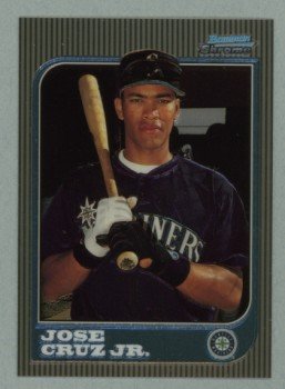 1997 Bowman Chrome # 122 Jose Cruz Jr RC Mariners Rookie