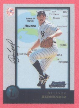 1998 Bowman Chrome International # 221 Orlando Hernandez Yankees