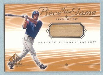2001 SP Game Bat Edition Piece of the Game # RA Roberto Alomar GU Bat SP