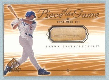 2001 SP Game Bat Edition Piece of the Game # SG Shawn Green GU Bat SP