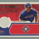 2002 Fleer Genuine Touch Em All Game Base # 14 Juan Gonzalez #d 245 of 350 GU Base MINT