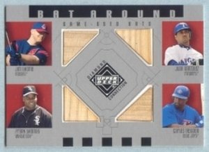 2002 UD Diamond Connection Bat Around Quads # BA-TGTD Thome Gonzalez Thomas Delgado GU Bat