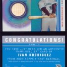 2003 Finest Bat Relics # FRB-IR IVAN RODRIGUEZ GU Bat