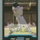 2004 Bowman Chrome Refractors # 289 DAVE WALLACE RC Indians Rookie