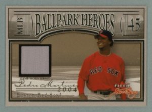 2004 Fleer Sweet Sigs Ballpark Heroes Jersey Silver # BH-PM Pedro Martinez GU Jersey #d 239 of 239