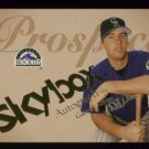 2004 Skybox Autographics Prospect # 75 Garrett Atkins #d 0176 of 1500 Rockies