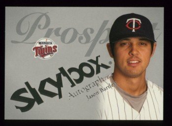 2004 Skybox Autographics Insignia Prospect # 86 Jason Bartlett #d 025 of 150 Twins
