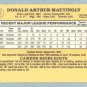 1985 Donruss # 295 Don Mattingly Yankees