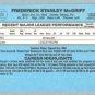1986 Donruss # 28 Fred McGriff RC Rookie Blue Jays Rookie