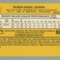 1987 Donruss # 346 Ruben Sierra RC Rangers Rookie