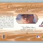 2001 SP Game Bat Edition Piece of the Game # MW Matt Williams GU Bat SP