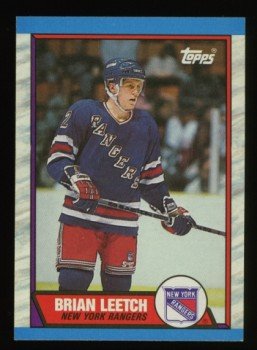 1989-90 Topps # 136 -- Brian Leetch RC, Rookie, Rangers