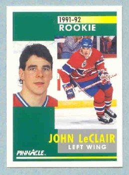 1991-92 Pinnacle # 322 -- John LeClair Rookie Card RC