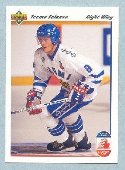1991-92 UD Canada Club # 21 -- Teemu Selanne Rookie Card RC