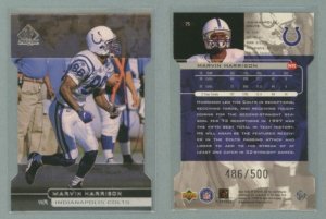 1998 SP Authentic Die Cuts # 75 MARVIN HARRISON #d 486 of 500 -- MINT