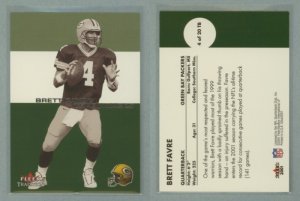 2001 Fleer Tradition Throwbacks # 4 BRETT FAVRE