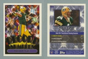 1999 Topps Record Numbers Silver # RN6 BRETT FAVRE -- MINT