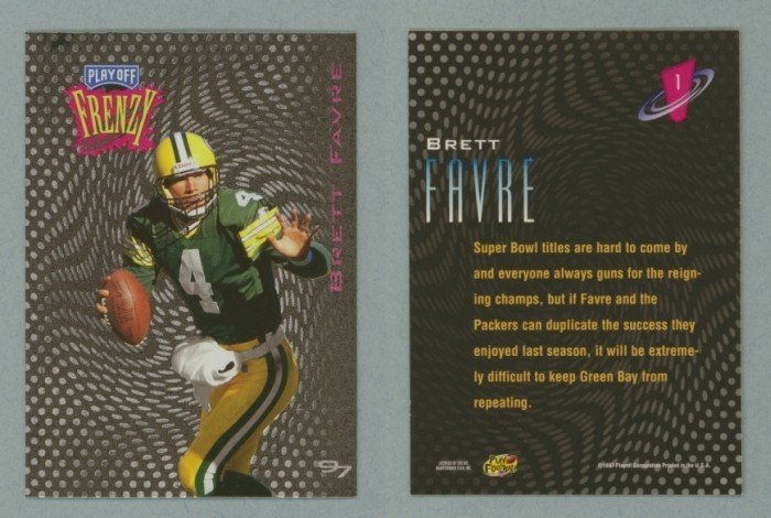 1997 Playoff Zone Frenzy # 1 BRETT FAVRE -- MINT