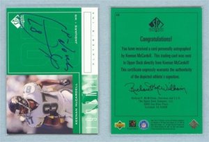 1998 SP Authentic Players Ink # KM KEENAN McCARDELL Auto