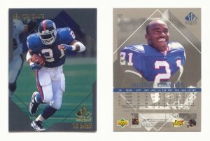 1997 SP Authentic # 137 TIKI BARBER RC Giants Rookie