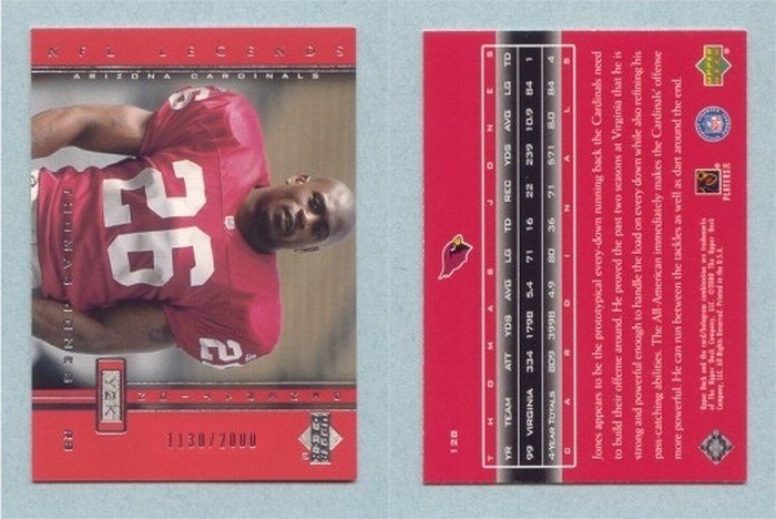 2000 Upper Deck Generation Y2K # 128 THOMAS JONES RC #d 1130 of 2000 Rookie -- MINT