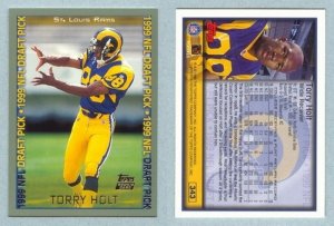 1999 Topps # 343 TORRY HOLT RC Rams Rookie