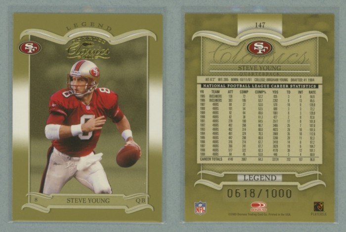 2003 Donruss Classics # 147 STEVE YOUNG #d 0618 of 1000 -- MINT