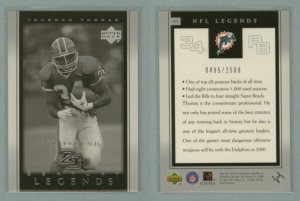 2000 Upper Deck Legends # 93 THURMAN THOMAS 20th Century Legends #d 0495 of 2500 -- MINT