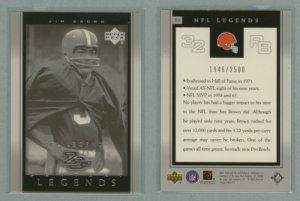 2000 Upper Deck Legends # 94 JIM BROWN 20th Century Legends #d 1946 of 2500 -- MINT