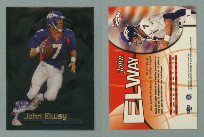 1998 Fleer Brilliants # 1 JOHN ELWAY -- MINT