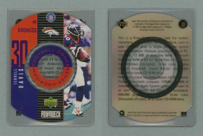 1999 Upper Deck PowerDeck Inserts # 4 TERRELL DAVIS -- MINT