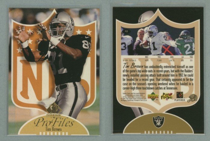 1997 SP Authentic ProFiles # P-33 TIM BROWN -- MINT