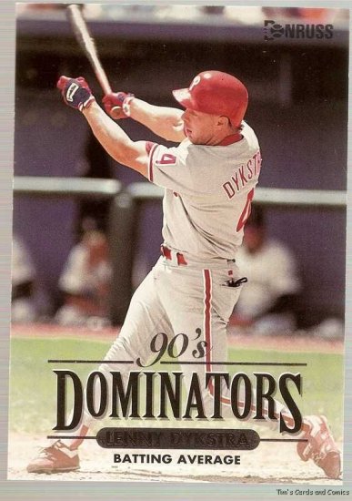 1994 Donruss Dominators Jumbos #B9 Len Dykstra