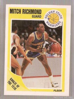 1989-90 Fleer Basketball Card #56 Mitch Richmond RC NM