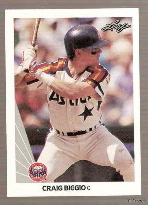 1990 Leaf Baseball Card #37 Craig Biggio NM-MT