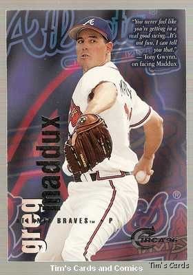 1996 Fleer Circa Baseball Card #105 Greg Maddux