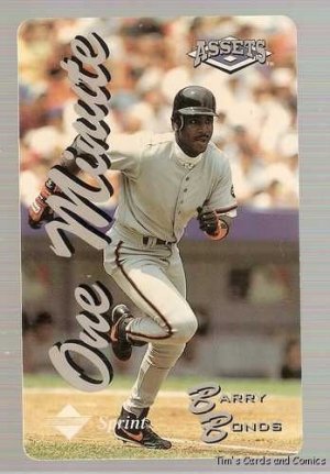 1994-95 Assets Phone Cards One Minute #26 Barry Bonds