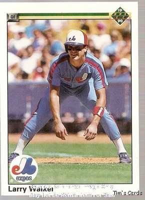 1990 Upper Deck Baseball Card #466 Larry Walker RC NM-MT