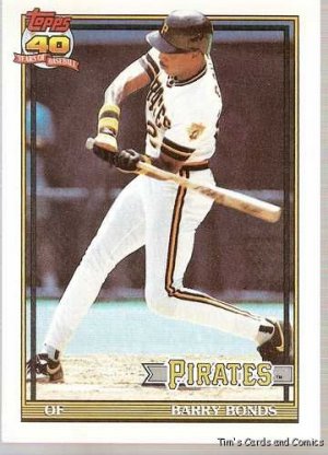 1991 Topps Baseball Card #570 Barry Bonds