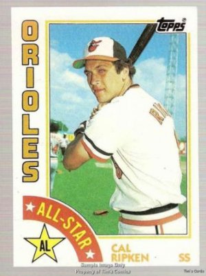 1984 Topps Baseball Card #400 Cal Ripken All-Star