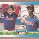 1987 Fleer Baseball Card #646 Devon White Willie Fraser RC NM