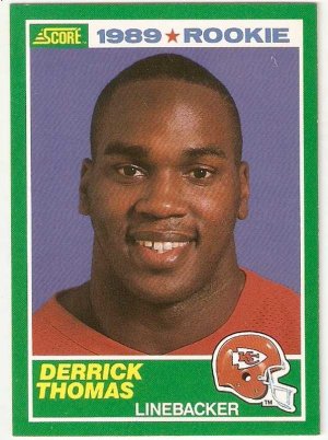 1989 Score Football Card #258 Derrick Thomas RC