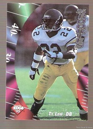 1995 Collector's Edge Rookies Football Card #19 Ty Law