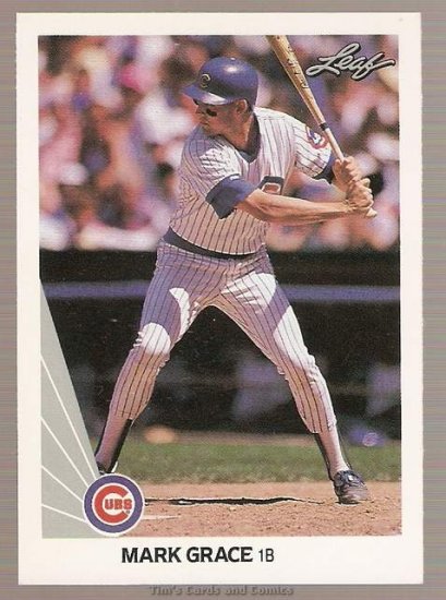 1990 Leaf Baseball Card #137 Mark Grace 