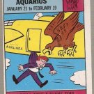 1972 Horrible Horoscope Card #4 Aquarius