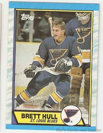 1989-90 Topps Hockey Card #186 Brett Hull NM