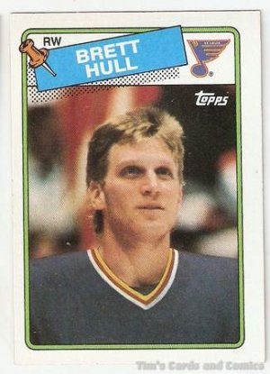 1988-89 Topps Hockey Card #66 Brett Hull RC NM